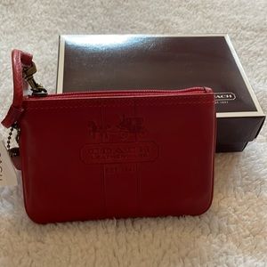 Red Coach wristlet
